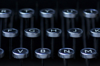typewriter to represent making writing "click"