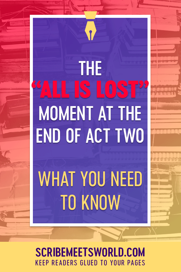 Stack of books filled with “all is lost” moment ideas