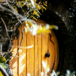 Door to a hobbit home (to represent resolution of a story)